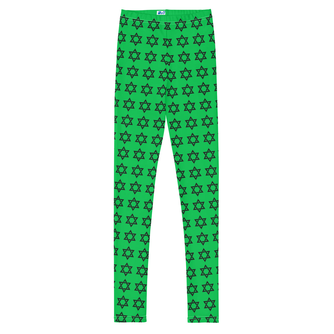 Youth Leggings | Magen David Green