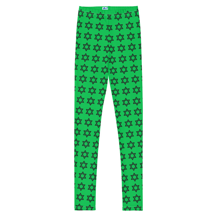 Youth Leggings | Magen David Green