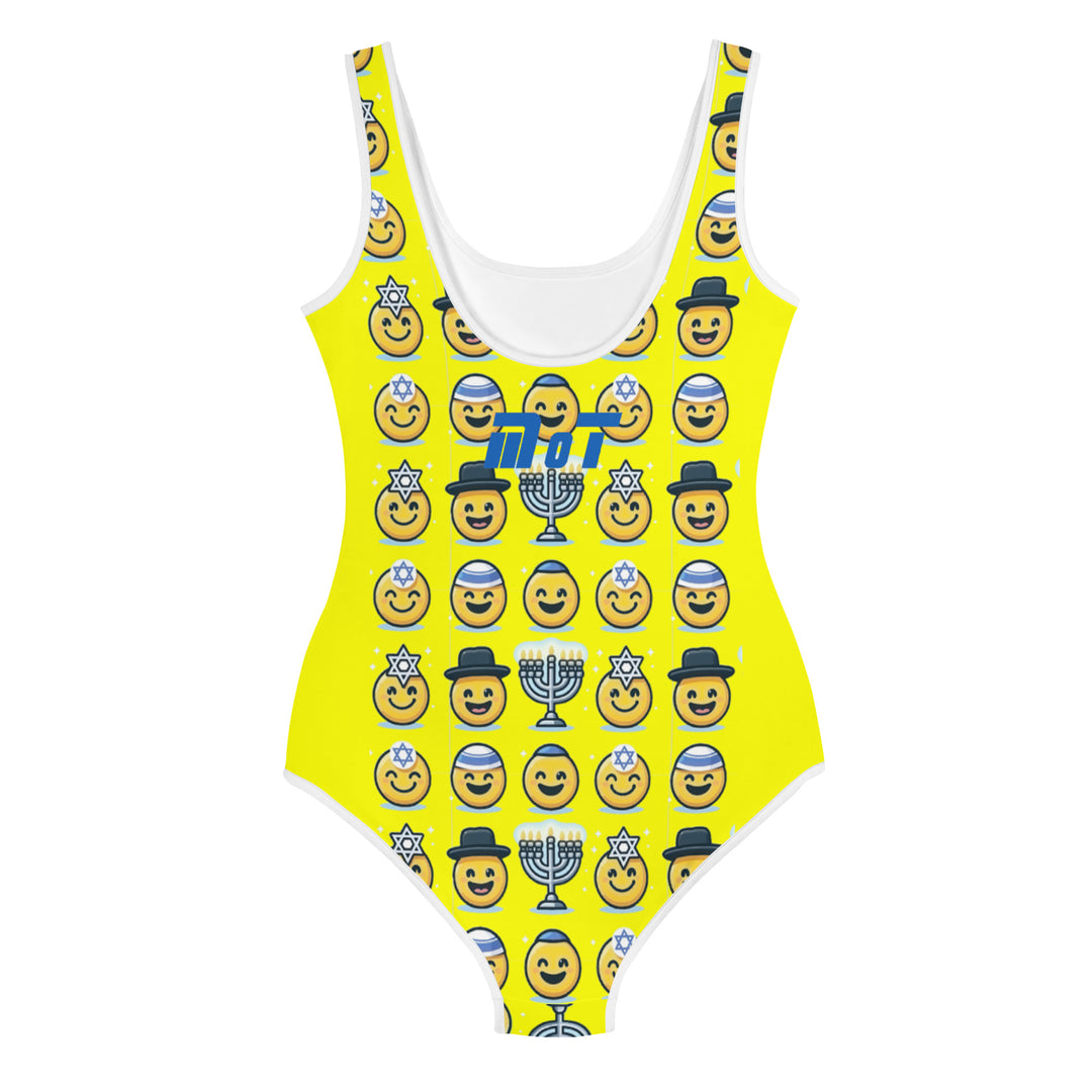 Youth Swimsuit | Jewish Emoji Yellow