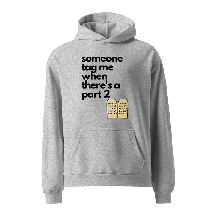 Someone Tag Me Jewish pride hoodie in Athletic Heather - lifestyle shot