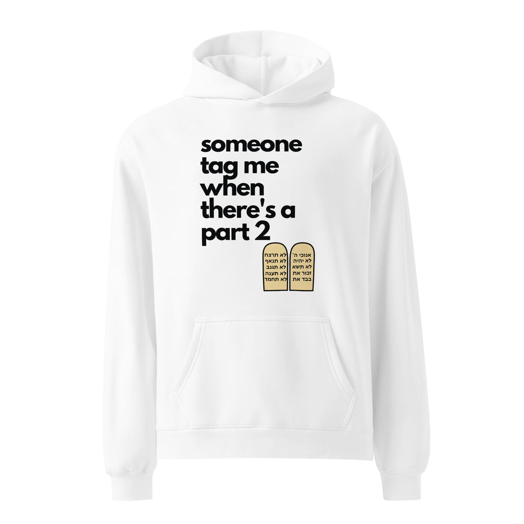 Someone Tag Me Jewish pride hoodie in White - folded view