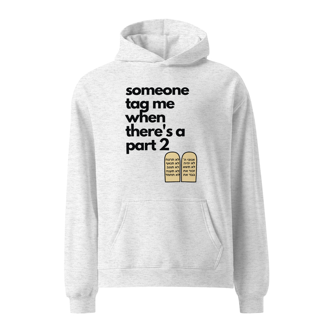 Someone Tag Me Jewish pride hoodie in White Heather - side view