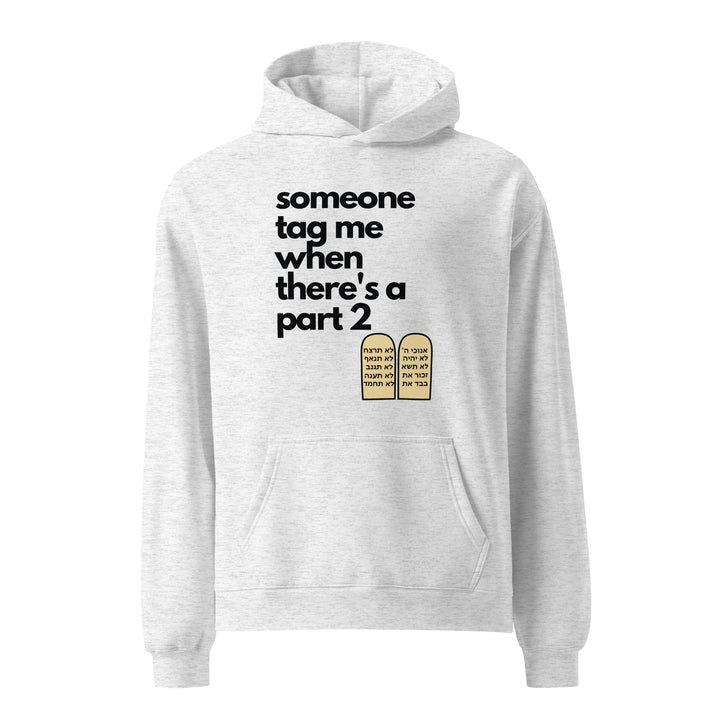 Someone Tag Me Jewish pride hoodie in White Heather - side view