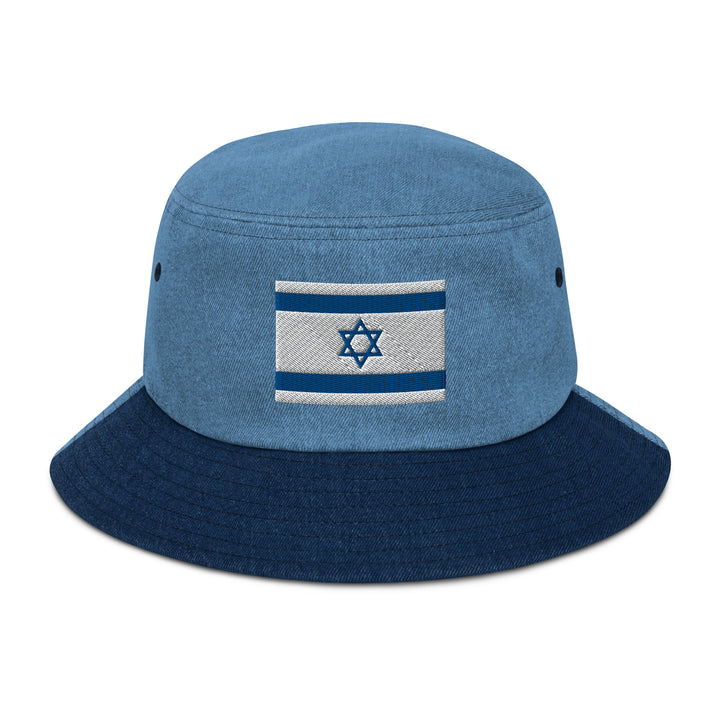 Denim Bucket Hat | Israel Flag