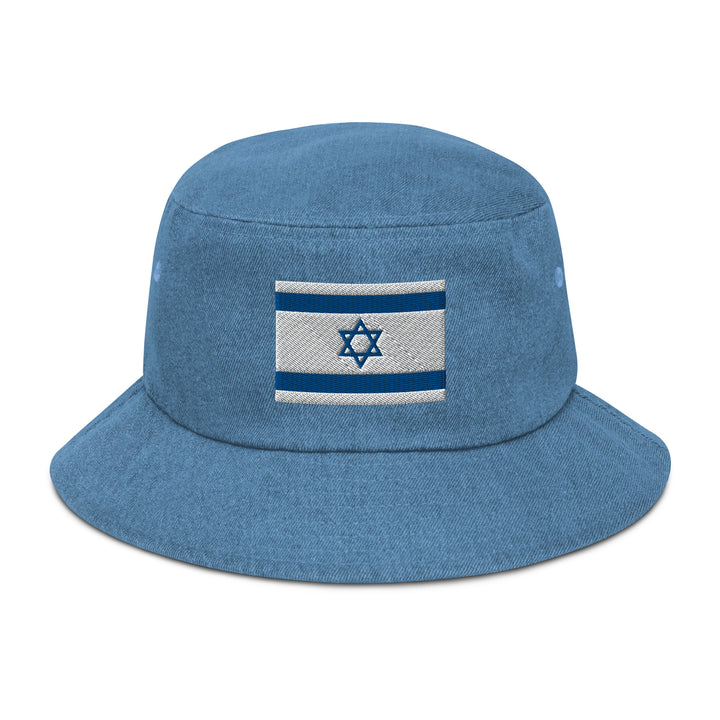 Denim Bucket Hat | Israel Flag