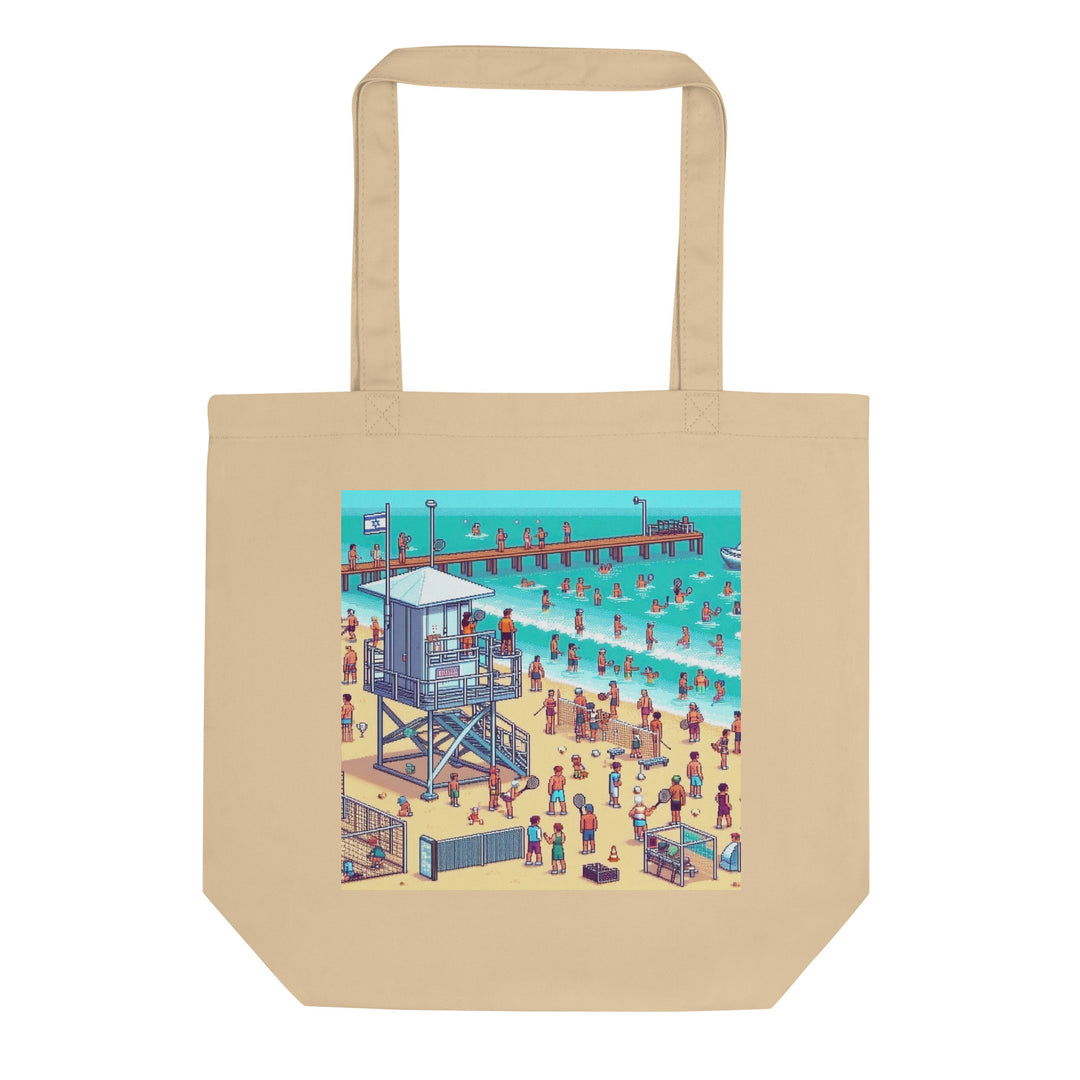 Organic Tote Bag | TLV Frishman Beach 16 Bit
