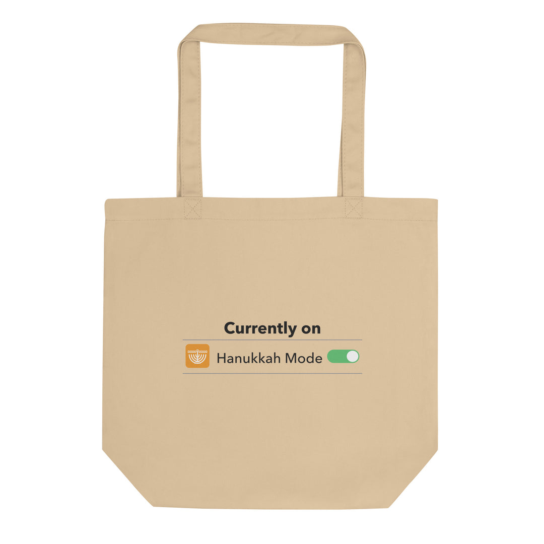 Hanukkah Mode Jewish pride organic tote bag - front view