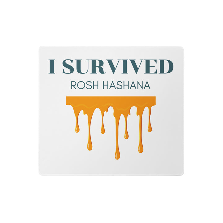 I Survived Rosh HaShana Jewish pride gaming mouse pad - back view