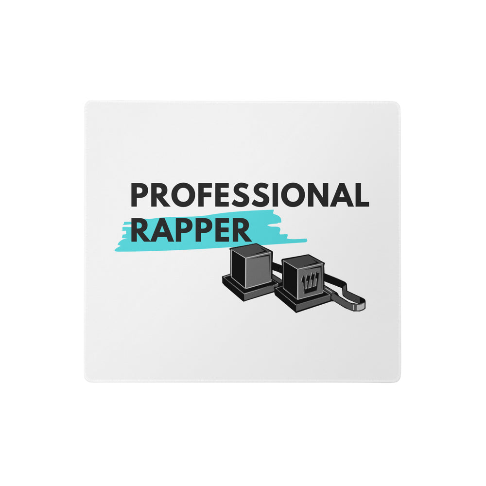 Professional Rapper Jewish pride gaming mouse pad - back view