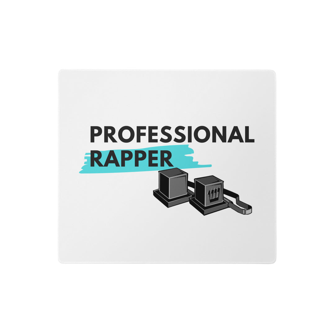 Professional Rapper Jewish pride gaming mouse pad - back view