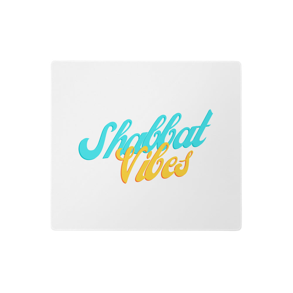 Shabbat Vibes Jewish pride gaming mouse pad - back view