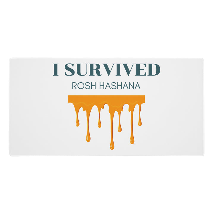I Survived Rosh HaShana Jewish pride gaming mouse pad - front view
