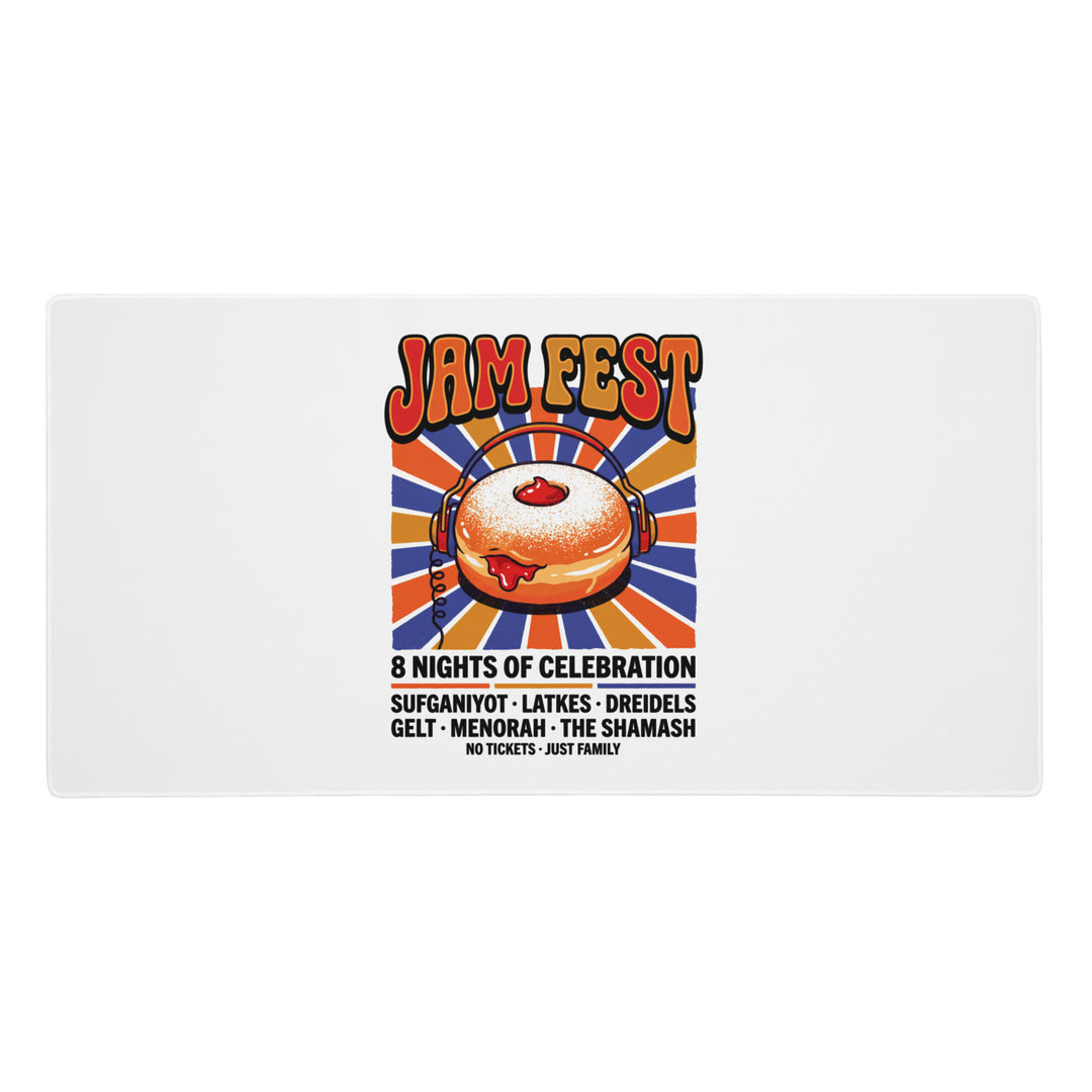 Jam Fest 8 Nights Jewish pride gaming mouse pad - front view
