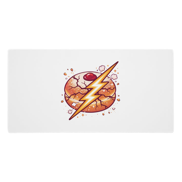 Sufganiyah Lightning Jewish pride gaming mouse pad - front view