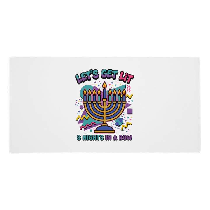 Lets Get Lit 90s Jewish pride gaming mouse pad - front view