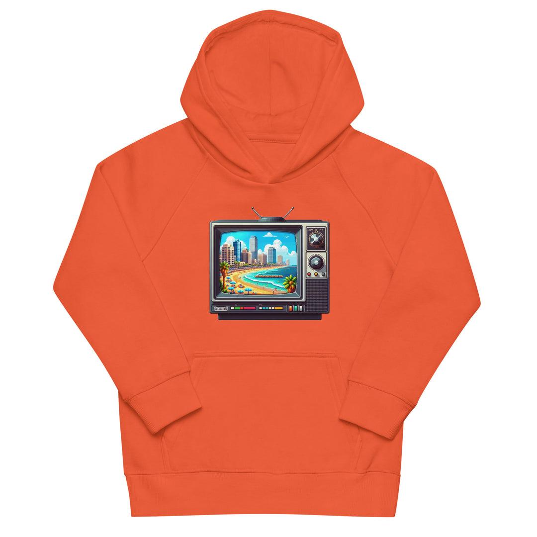 Kids Organic Hoodie | 16Bit Tel Aviv Beach