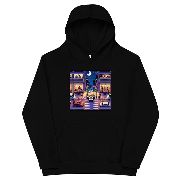 Kids Fleece Hoodie | TLV Nightlife 16 Bit