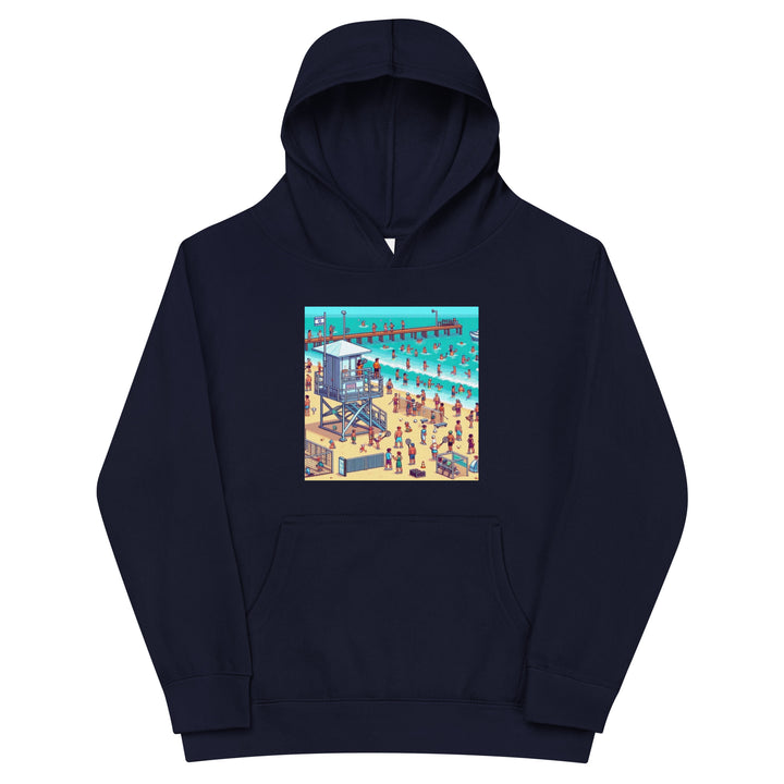 Kids Fleece Hoodie | TLV Frishman Beach 16 Bit