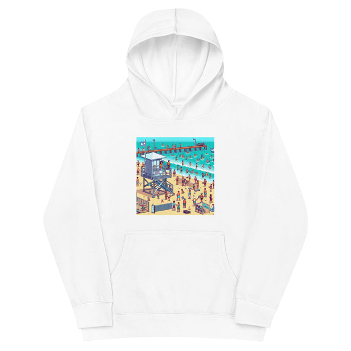 Kids Fleece Hoodie | TLV Frishman Beach 16 Bit