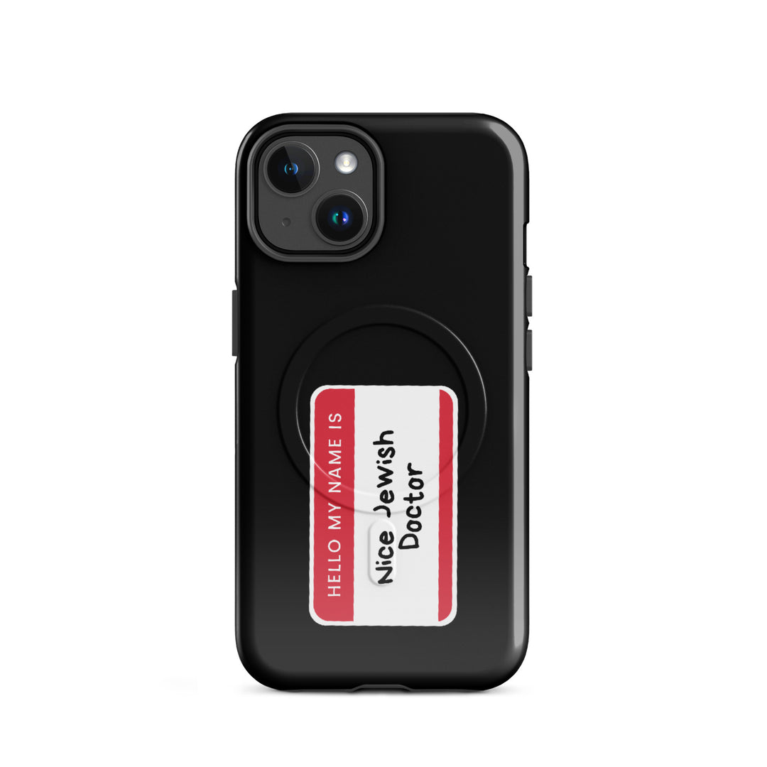 Nice Jewish Doctor Jewish pride magsafe® tough case for iphone® in Glossy - back view