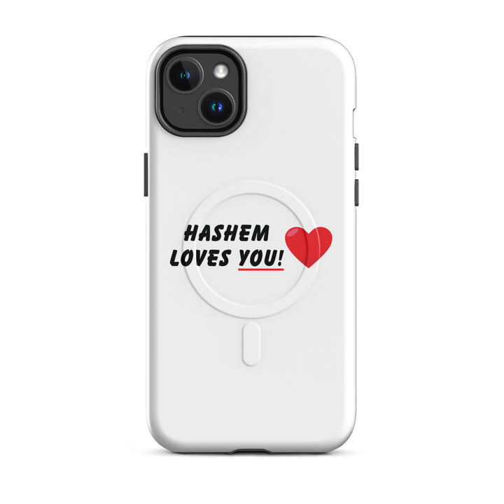 Hashem Loves You Jewish pride magsafe® tough case for iphone® in Glossy - close-up