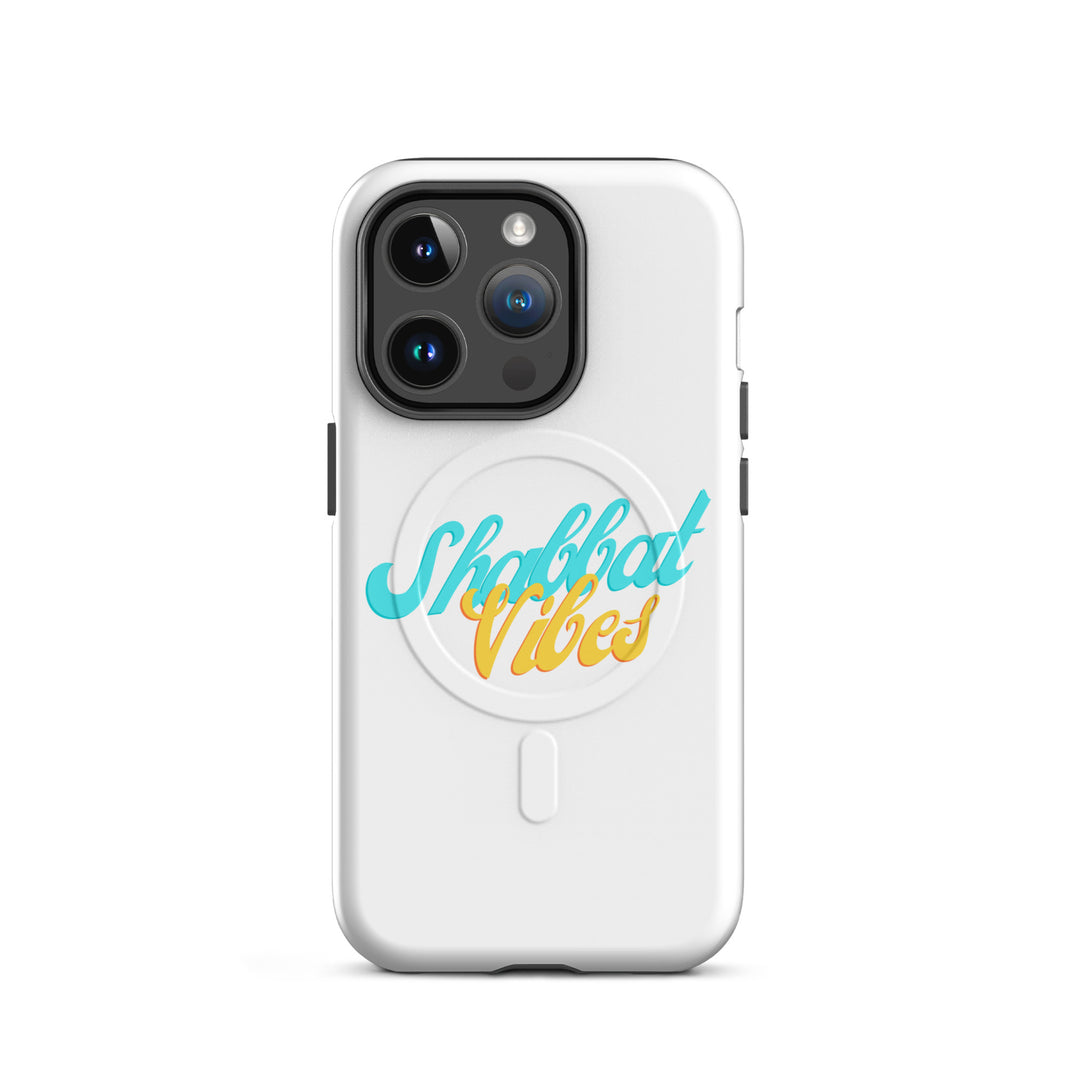 Shabbat Vibes Jewish pride magsafe® tough case for iphone® in Glossy - lifestyle shot