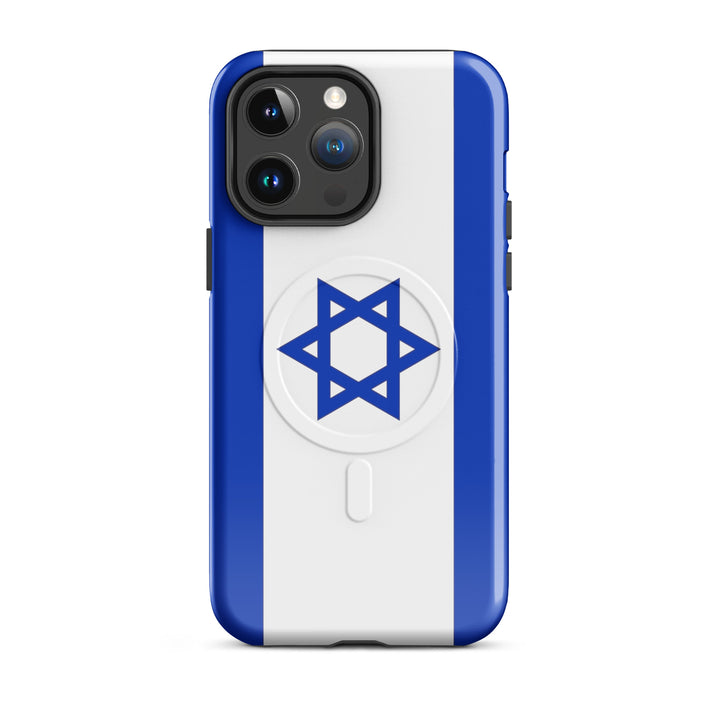 Israel Flag Israel magsafe® tough case for iphone® in Glossy - folded view