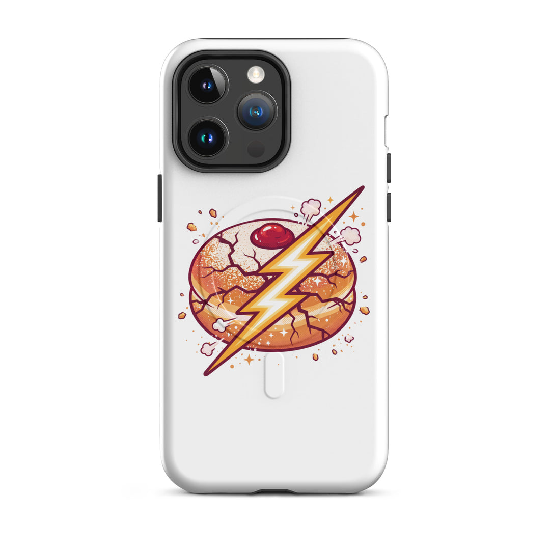 Sufganiyah Lightning Jewish pride magsafe® tough case for iphone® in Glossy - folded view
