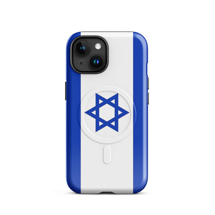 Israel Flag Israel magsafe® tough case for iphone® in Glossy - back view
