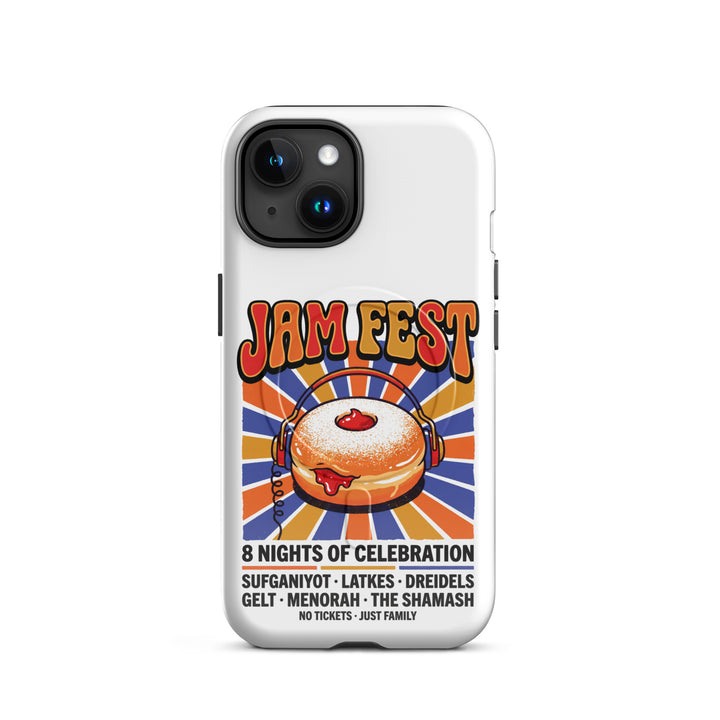 Jam Fest 8 Nights Jewish pride magsafe® tough case for iphone® in Glossy - back view