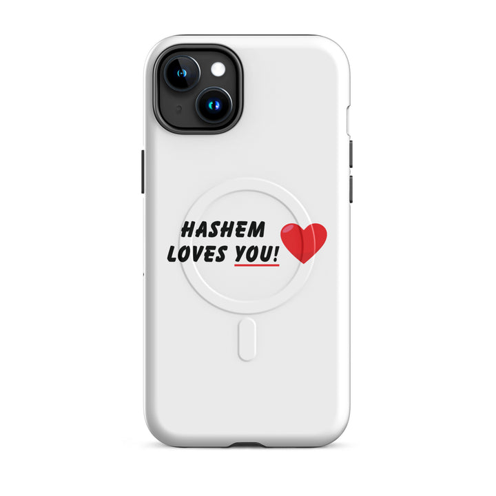 Hashem Loves You Jewish pride magsafe® tough case for iphone® in Glossy - close-up