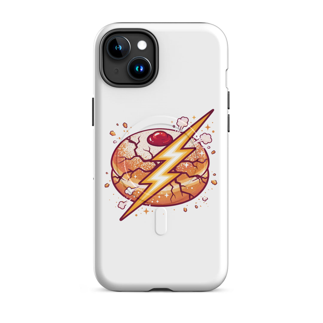 Sufganiyah Lightning Jewish pride magsafe® tough case for iphone® in Glossy - close-up