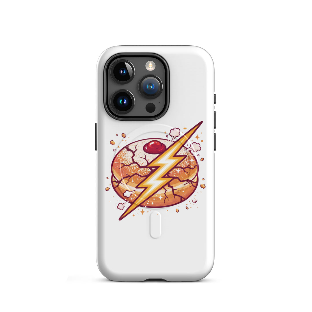 Sufganiyah Lightning Jewish pride magsafe® tough case for iphone® in Glossy - lifestyle shot