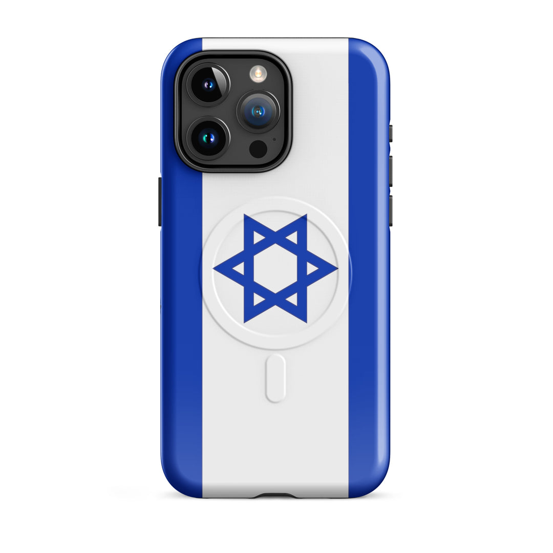 Israel Flag Israel magsafe® tough case for iphone® in Glossy - folded view
