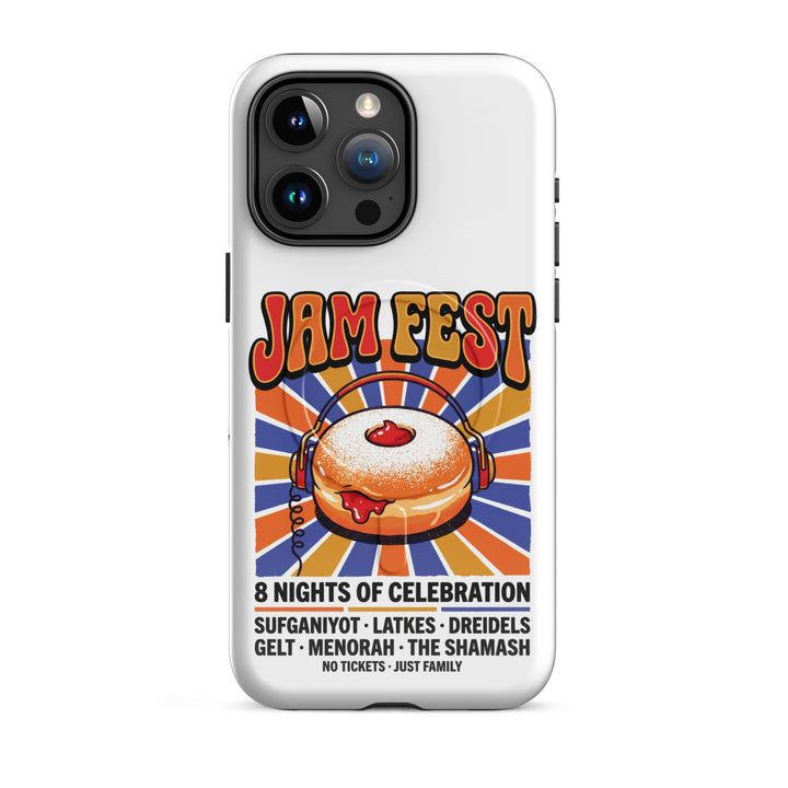 Jam Fest 8 Nights Jewish pride magsafe® tough case for iphone® in Glossy - folded view