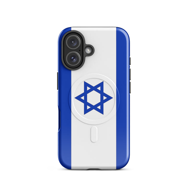 Israel Flag Israel magsafe® tough case for iphone® in Glossy - back view