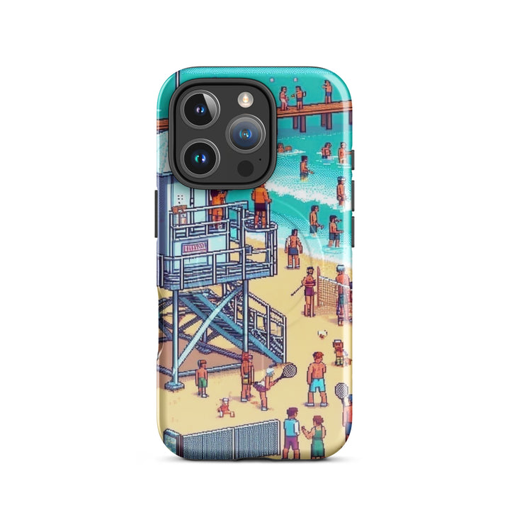 TLV Frishman beach 16 Bit Jewish pride magsafe® tough case for iphone® in Glossy - lifestyle shot