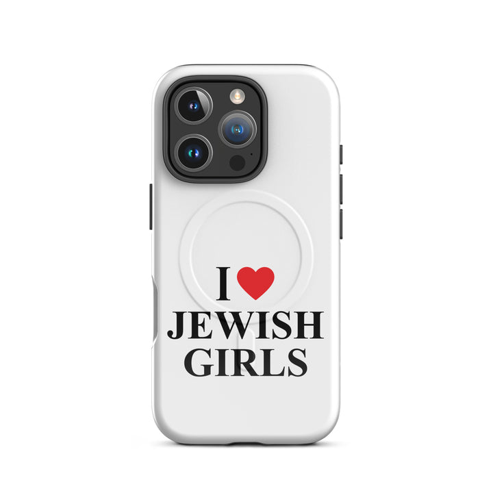 I Love Jewish Girls Jewish pride magsafe® tough case for iphone® in Glossy - lifestyle shot