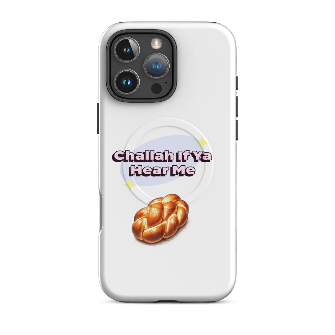 Challah if ya hear me Jewish pride magsafe® tough case for iphone® in Glossy - folded view