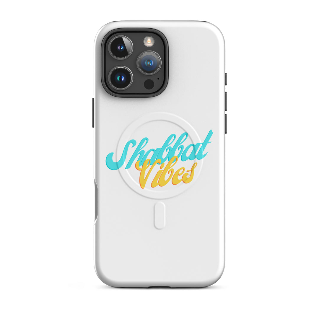 Shabbat Vibes Jewish pride magsafe® tough case for iphone® in Glossy - folded view