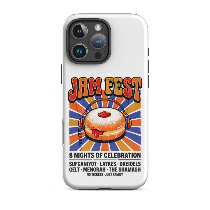 Jam Fest 8 Nights Jewish pride magsafe® tough case for iphone® in Glossy - folded view