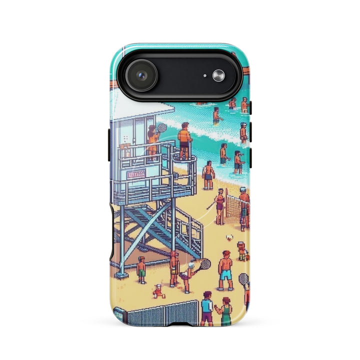TLV Frishman beach 16 Bit Jewish pride magsafe® tough case for iphone® in Glossy - close-up