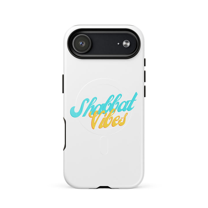 Shabbat Vibes Jewish pride magsafe® tough case for iphone® in Glossy - close-up
