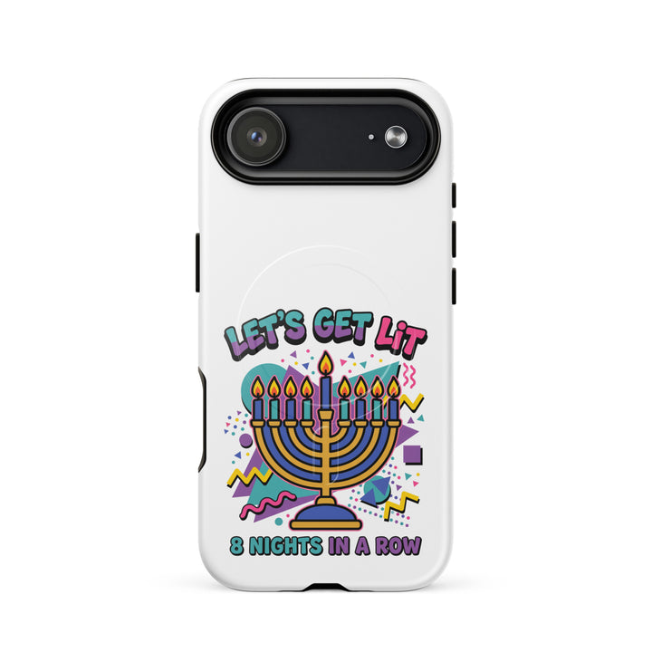 Lets Get Lit 90s Jewish pride magsafe® tough case for iphone® in Glossy - close-up