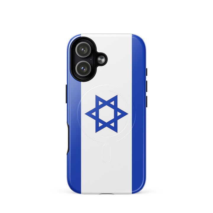 Israel Flag Israel magsafe® tough case for iphone® in Glossy - back view