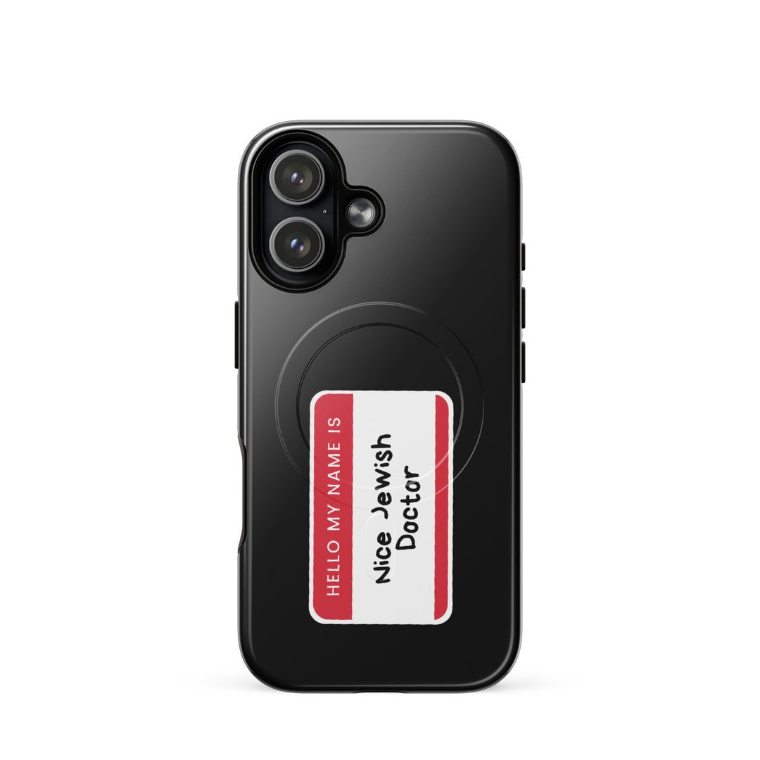 Nice Jewish Doctor Jewish pride magsafe® tough case for iphone® in Glossy - back view