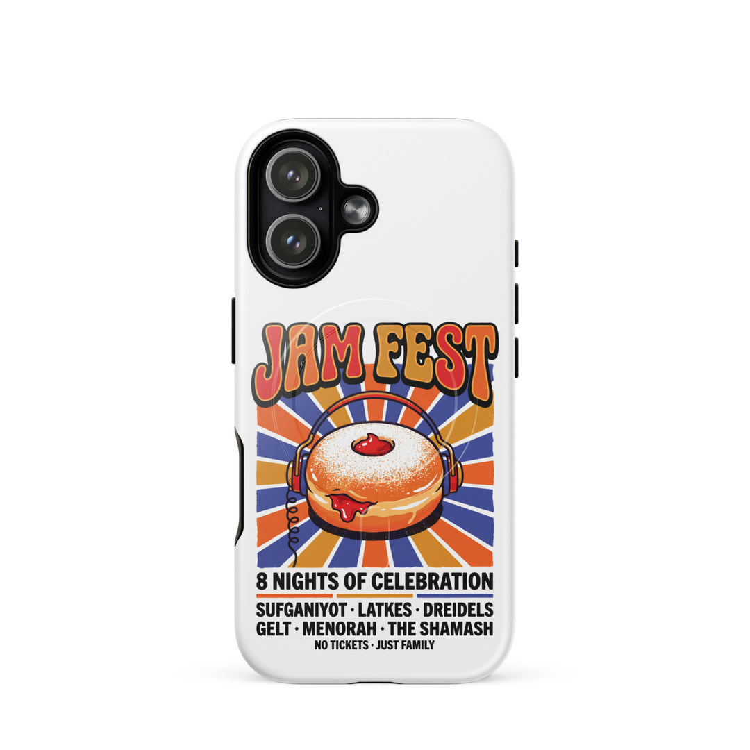 Jam Fest 8 Nights Jewish pride magsafe® tough case for iphone® in Glossy - back view