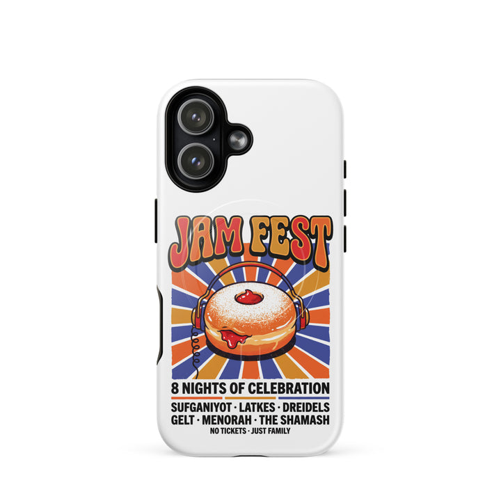 Jam Fest 8 Nights Jewish pride magsafe® tough case for iphone® in Glossy - back view