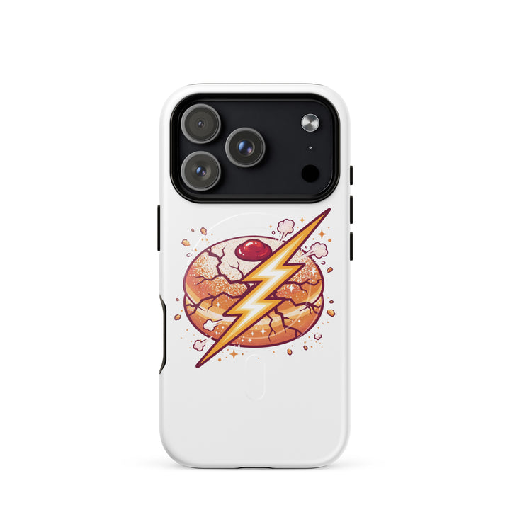 Sufganiyah Lightning Jewish pride magsafe® tough case for iphone® in Glossy - lifestyle shot