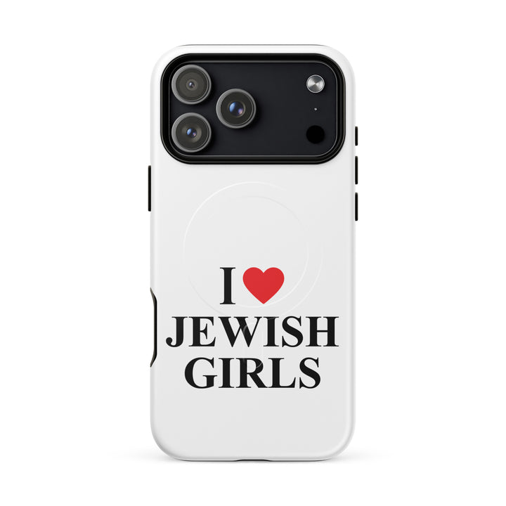 I Love Jewish Girls Jewish pride magsafe® tough case for iphone® in Glossy - close-up
